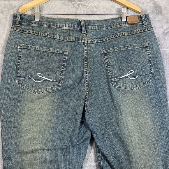 US Polo Assn Jeans Women 20 Vintage Wash Blue Stretch Denim Bootcut - Picture 7 of 16